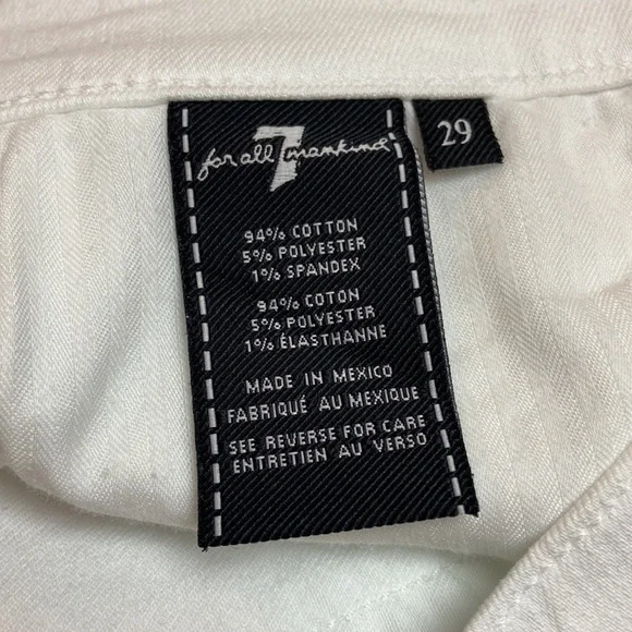 Seven for all mankind kick flare high waist white pink stripe 29 - Picture 12 of 13